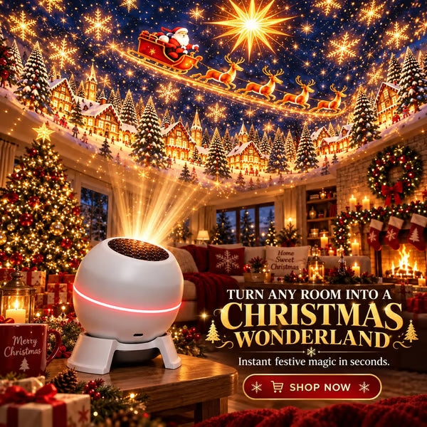 🎅CHRISTMAS SALE 45% OFF 🔥 Turn Any Room Into a Christmas Wonderland – Holiday Projection Night Light